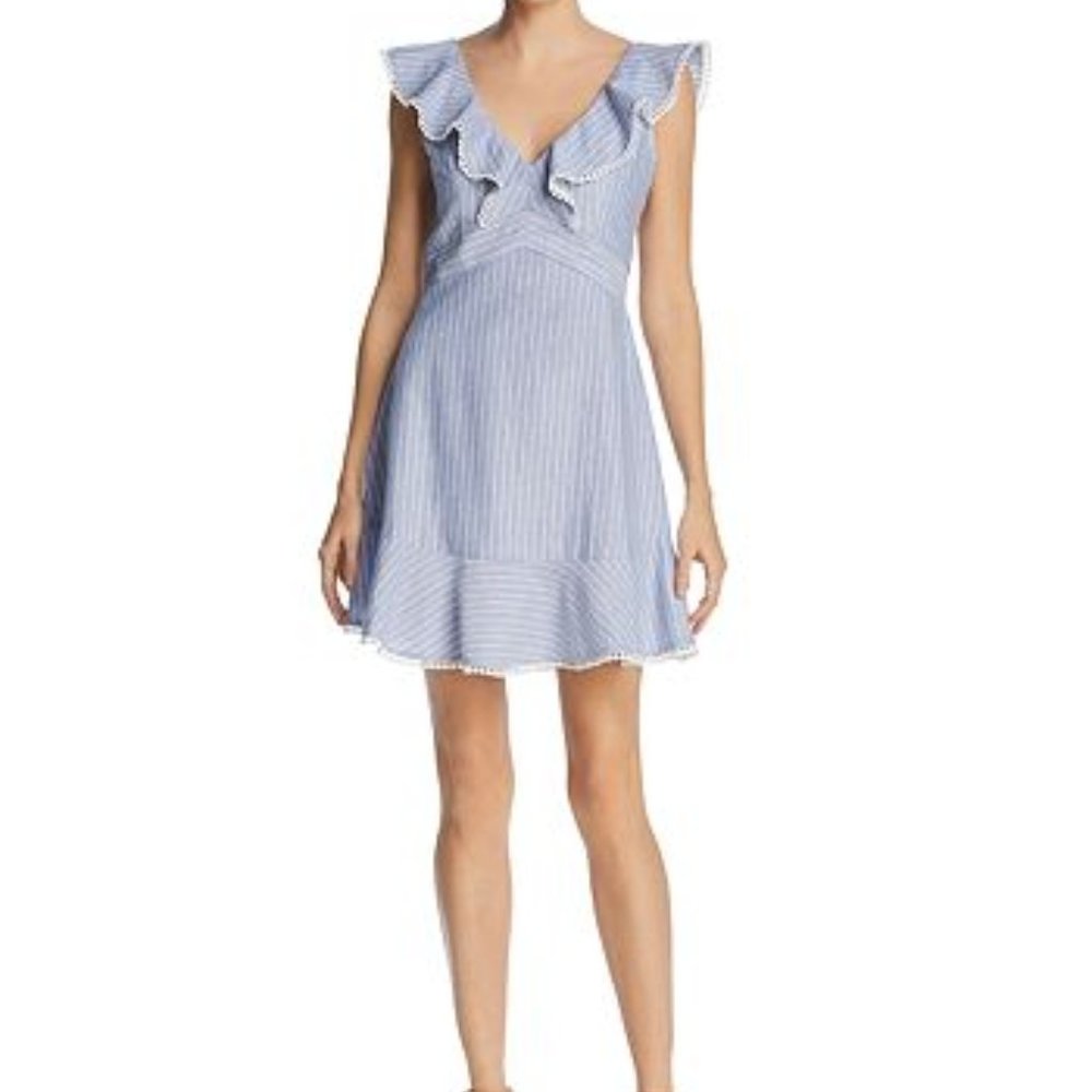 Lucy Paris Hillary Ruffled Striped Dress - Picture 2 of 6